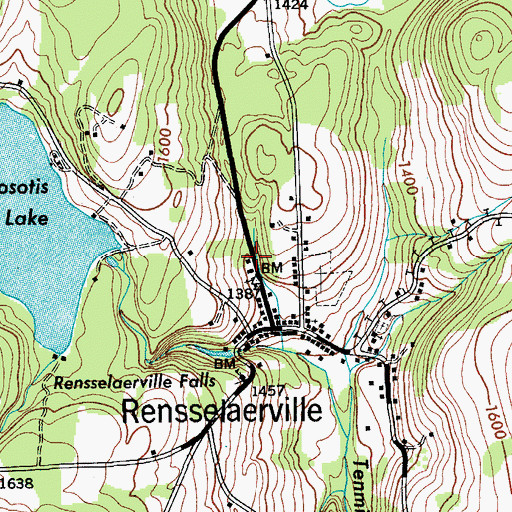Topographic Map of Rensselaerville Volunteer Fire Department, NY