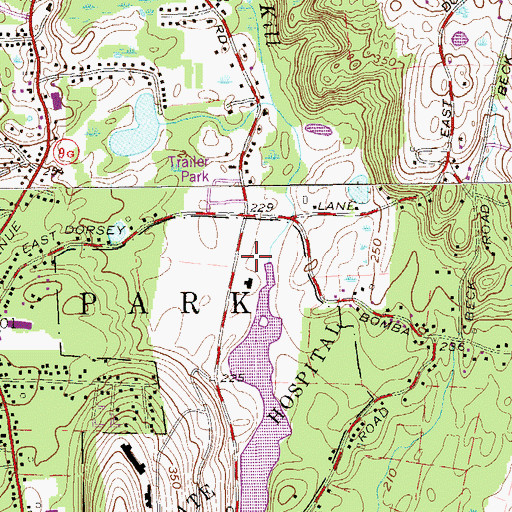 Topographic Map of Pawling Fire District Armenia Fire Company, NY