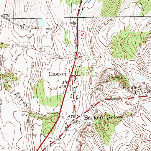 Topographic Map of Easton Volunteer Fire Company, NY