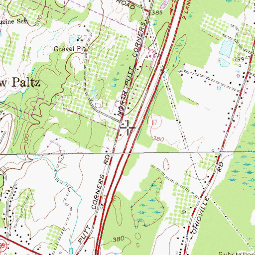 Topographic Map of New Paltz Fire Department Station 2 and Rescue Squad, NY