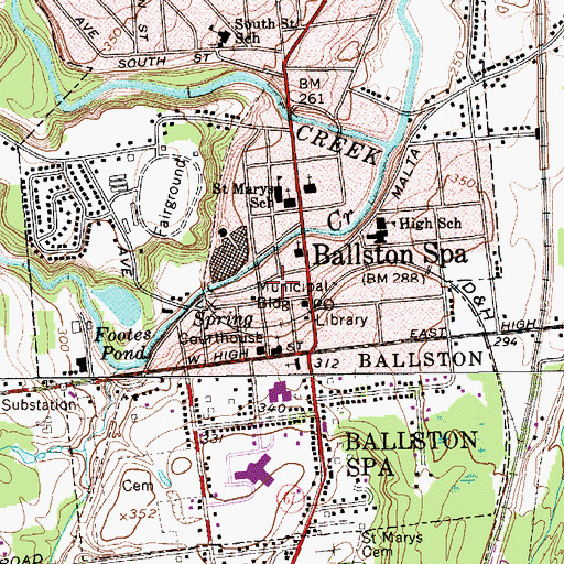 Topographic Map of Eagle Matt Lee Fire Company Number 1, NY