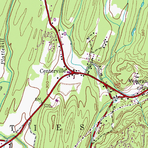Topographic Map of Centerville Fire Company, NY