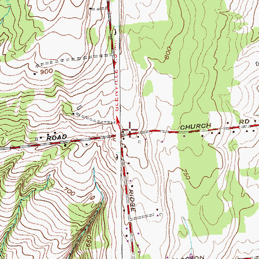 Topographic Map of Glenville Hill Volunteer Fire Department, NY