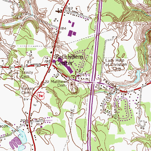 Topographic Map of Selkirk Fire Company 2, NY