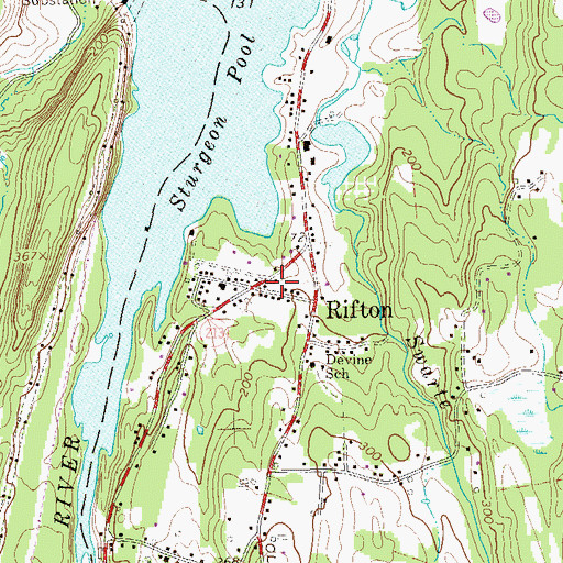 Topographic Map of Rifton Fire District Station 2, NY