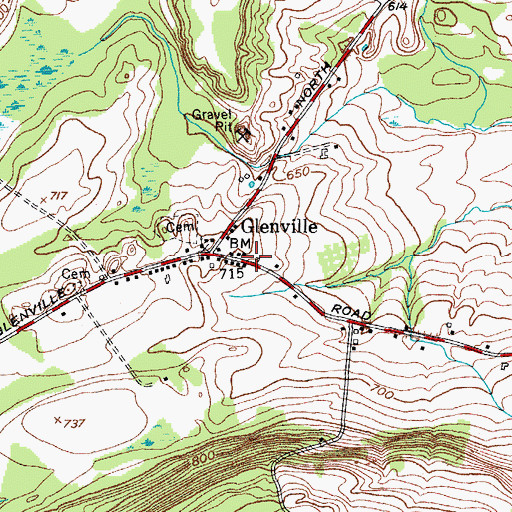 Topographic Map of West Glenville Volunteer Fire District 6, NY