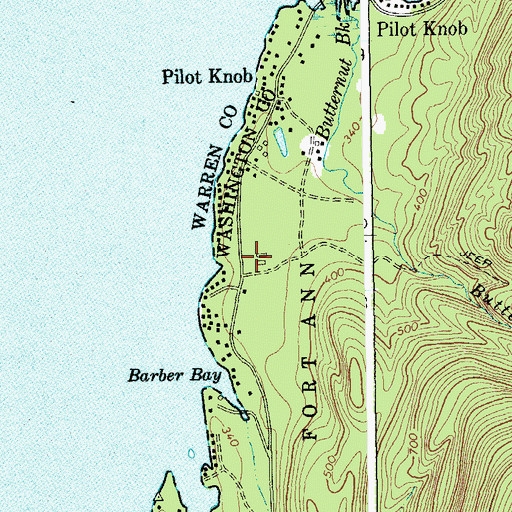 Topographic Map of Pilot Knob Volunteer Fire Company, NY