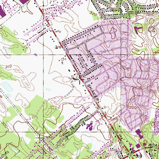 Topographic Map of Shaker Road Loudonville Fire Department Station 1, NY