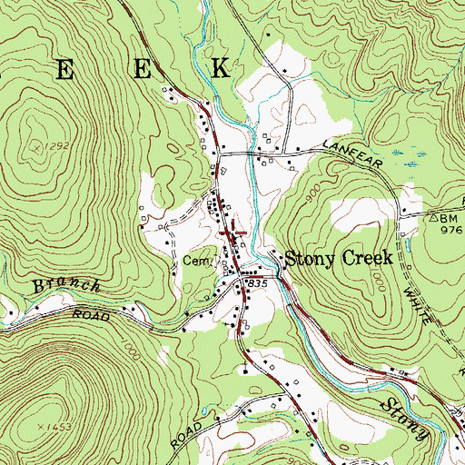 Topographic Map of Stony Creek Fire Station, NY