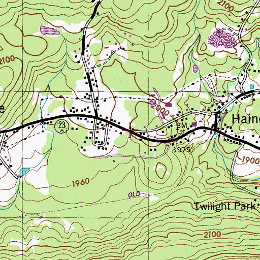 Topographic Map of Haines Falls Volunteer Fire Company, NY