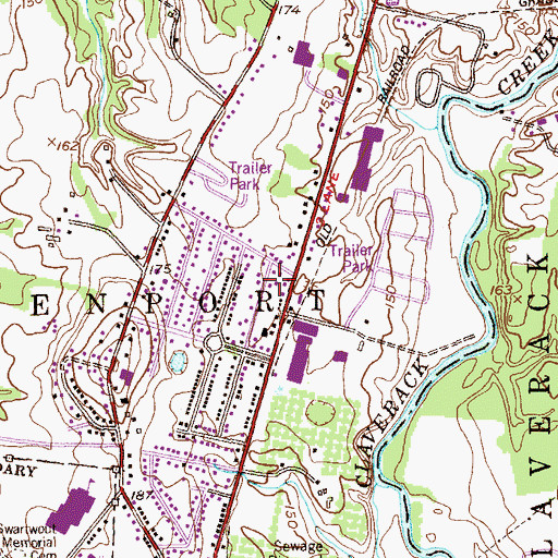 Topographic Map of Greenport Fire Department Pumper Company 3, NY