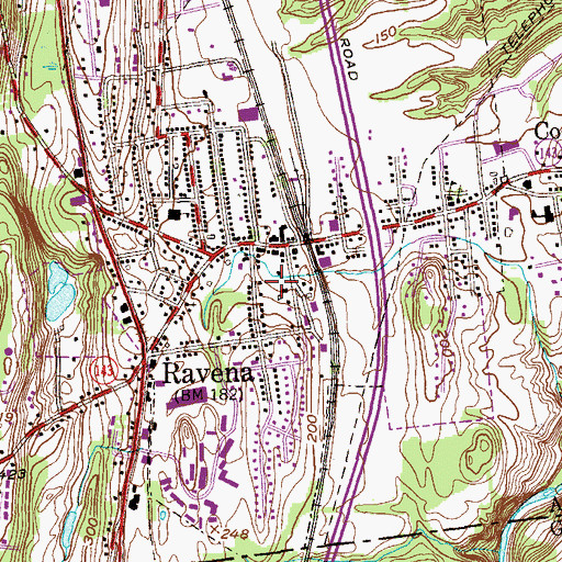 Topographic Map of Ravena Rescue Squad, NY