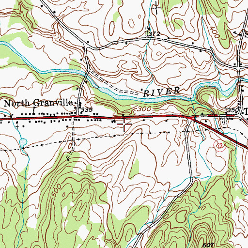Topographic Map of North Granville Fire Company, NY