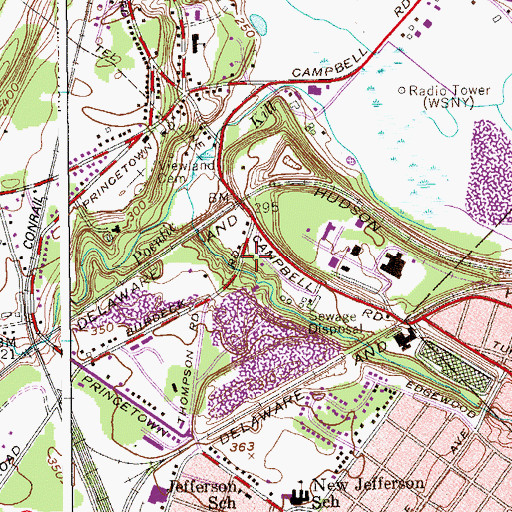 Topographic Map of Rotterdam Fire Training Facility, NY