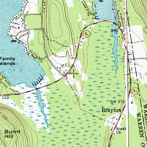 Topographic Map of North Queensbury Fire and Rescue Company, NY
