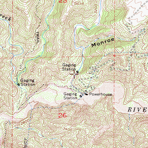 Topographic Map of Keller Creek, CA