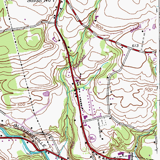 Topographic Map of Mohawk Volunteer Fire Department, NY
