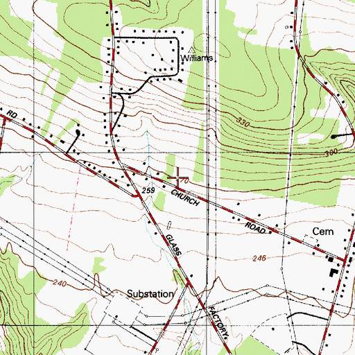 Topographic Map of Maynard Fire Department Station 2, NY