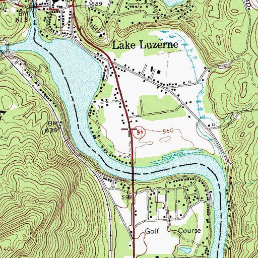 Topographic Map of Van Rhodes Volunteer Fire Company, NY