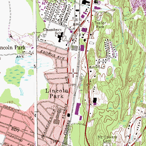 Topographic Map of Ulster Hose Company 5 Ulster Fire District 5 Station 2, NY