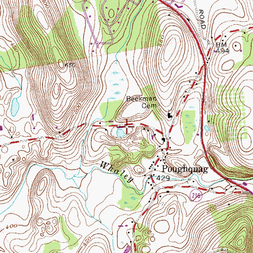 Topographic Map of Beekman Fire Company, NY