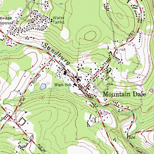 Topographic Map of Mountaindale Fire District, NY