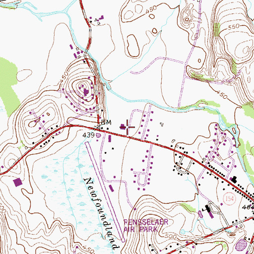 Topographic Map of Poestenkill Fire Company, NY