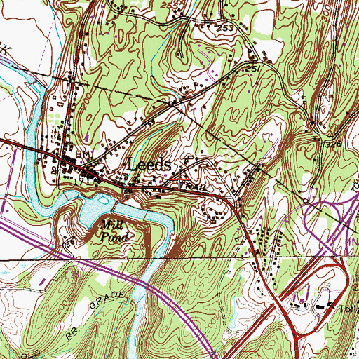 Topographic Map of Leeds Fire Department Hose Company 1, NY