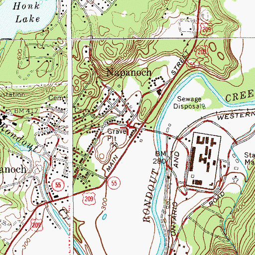 Topographic Map of Napanoch Volunteer Fire Department Station 1, NY