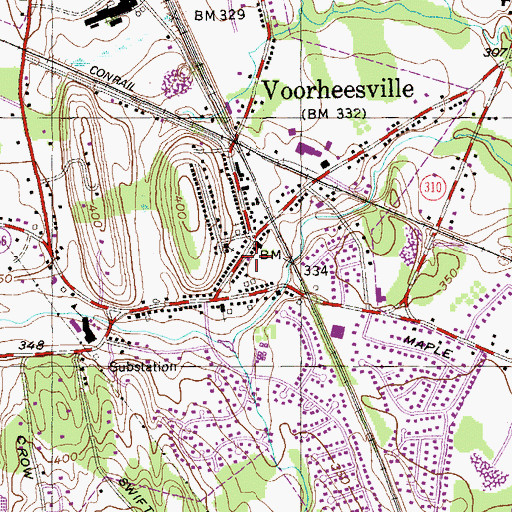 Topographic Map of Voorheesville Area Ambulance Service, NY