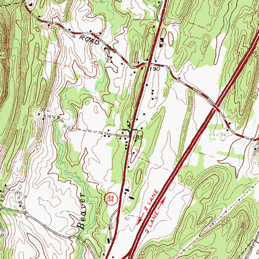 Topographic Map of Cedar Grove Fire Company, NY