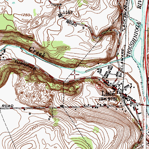 Topographic Map of Lisle Fire Company, NY