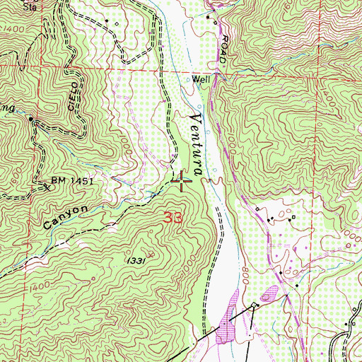 Topographic Map of Kennedy Canyon, CA