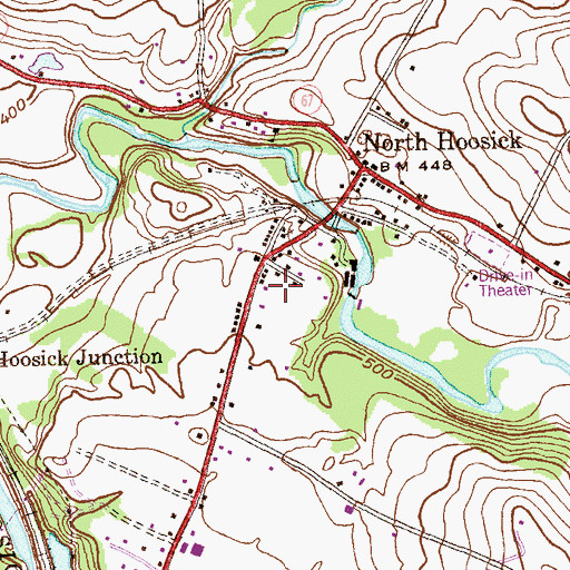 Topographic Map of North Hoosick Fire Department, NY