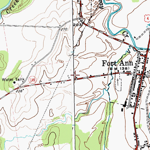 Topographic Map of Fort Ann Volunteer Fire Company, NY