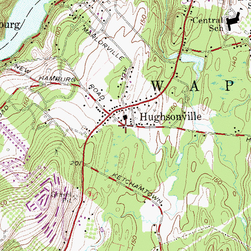 Topographic Map of Hughsonville Fire Company, NY