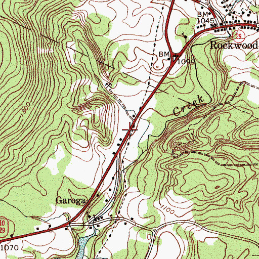 Topographic Map of Rockwood Fire Station, NY