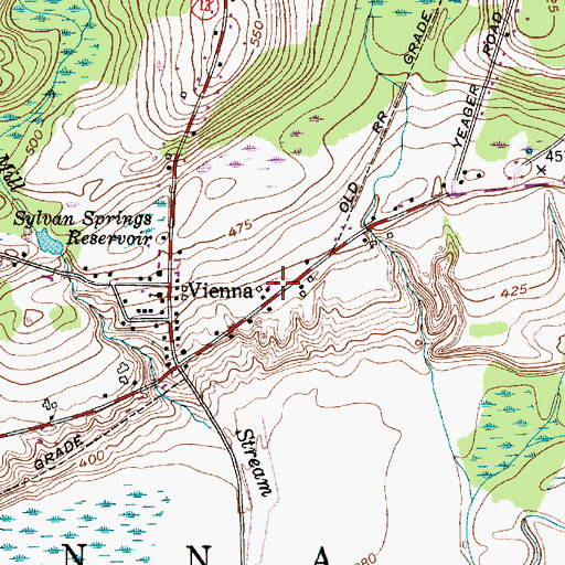 Topographic Map of Vienna Fire Department, NY