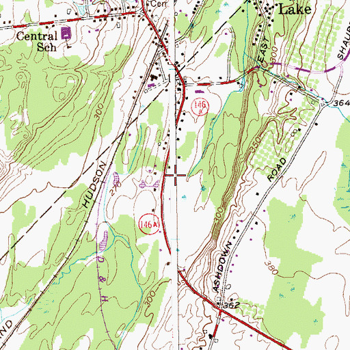 Topographic Map of Ballston Lake Fire Department, NY
