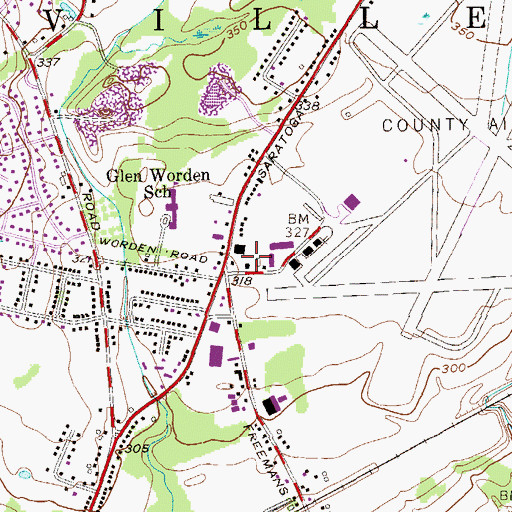 Topographic Map of Thomas Corners Fire District, NY