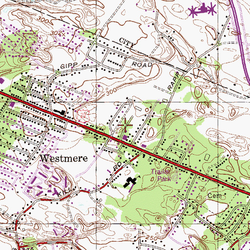 Topographic Map of Western Turnpike Rescue Squad Station 1, NY