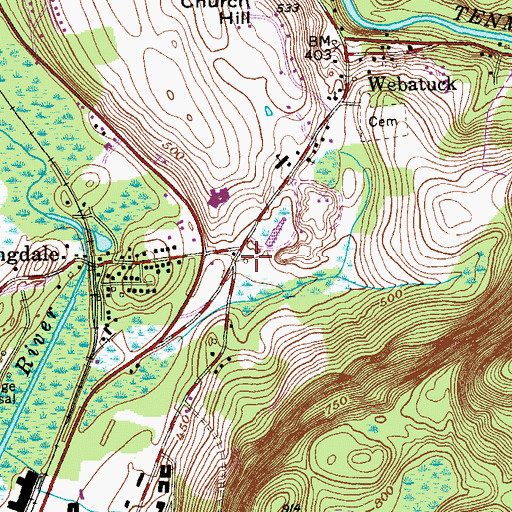 Topographic Map of Dover Fire Department J H Ketchum Hose Company, NY