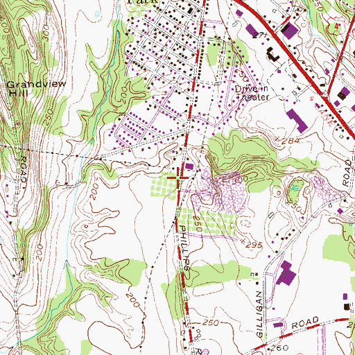 Topographic Map of East Greenbush Fire Department Station 2, NY