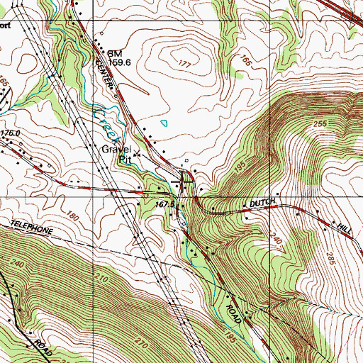 Topographic Map of Frankfort Center Fire Department, NY