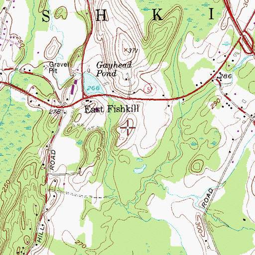 Topographic Map of Hopewell Hose Fire Company 8, NY
