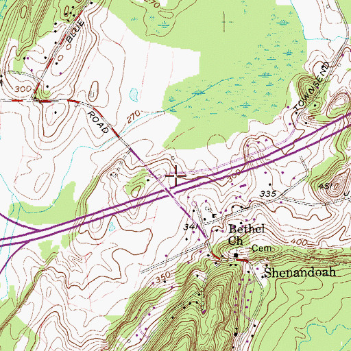 Topographic Map of Wiccopee Fire Company Substation, NY