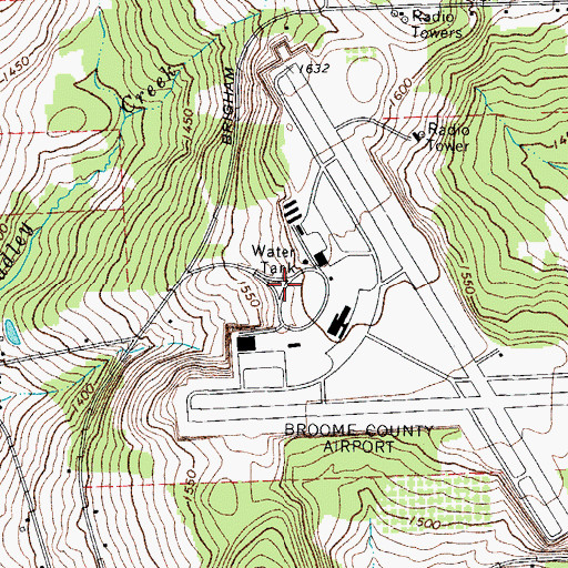 Topographic Map of Greater Binghamton Airport Aircraft Rescue and Fire Fighting Unit, NY