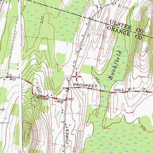 Topographic Map of Plattekill Fire District and Ambulance Station 2, NY