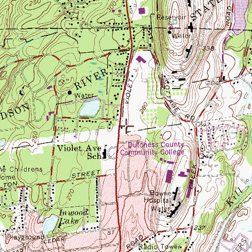 Topographic Map of Fairview Fire District, NY