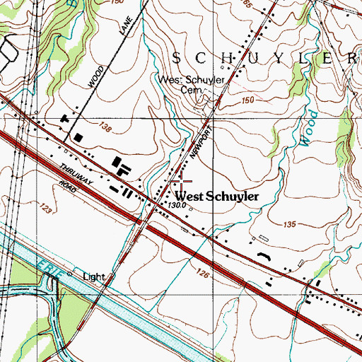 Topographic Map of Schuyler Volunteer Fire Company Station 1, NY